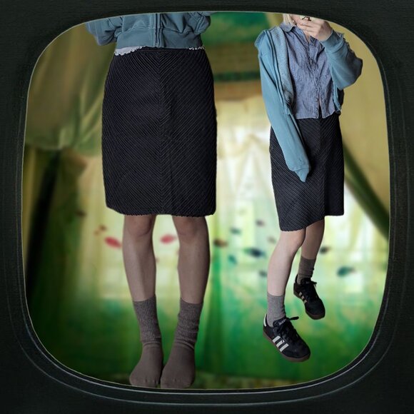 vtg Britches great outdoors grey corduroy skirt - Picture 1 of 4